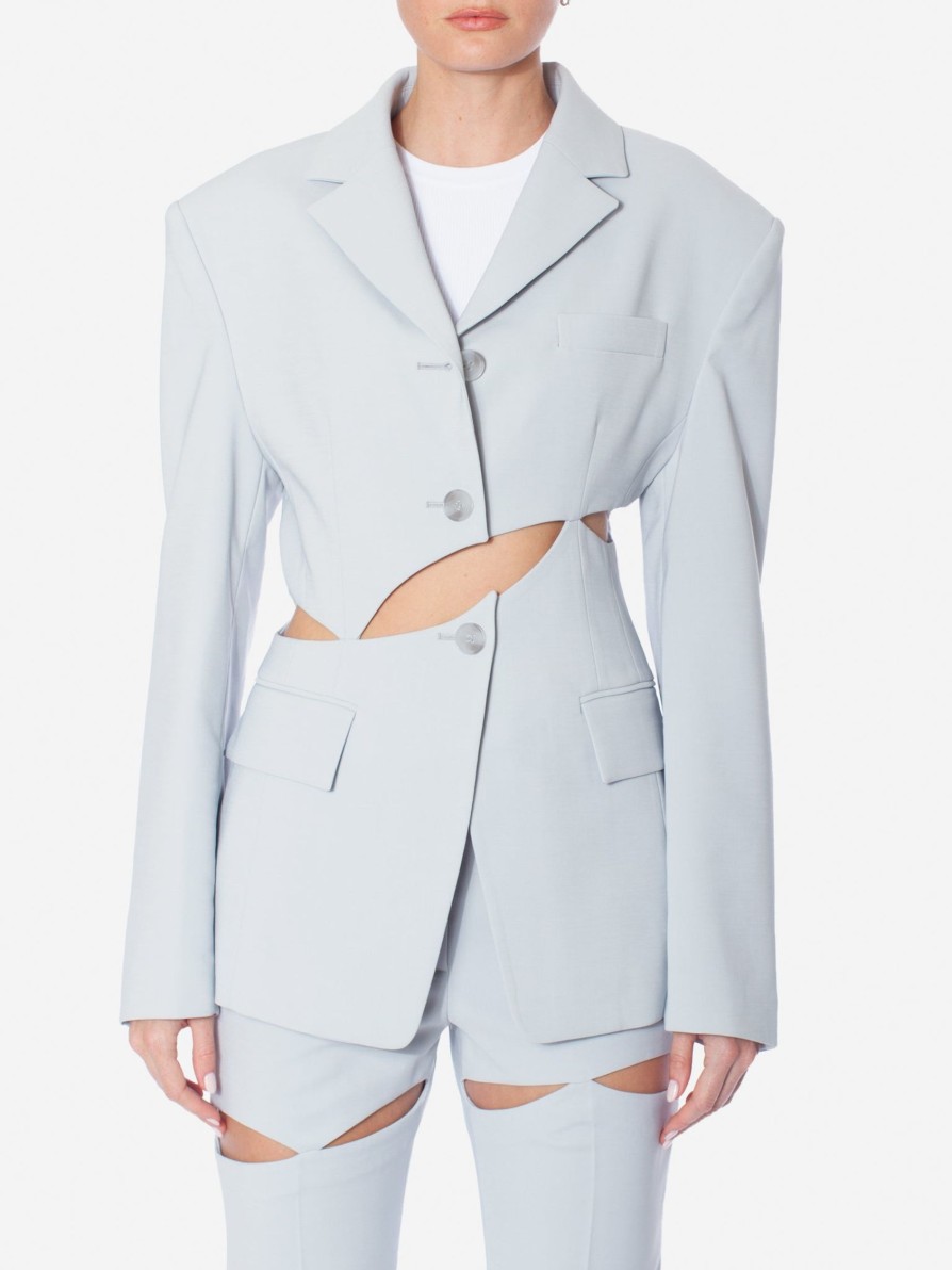 Blazers & Jackets STUDIO J KOO | Studio J Koo Cut-Out Detailed Jacket