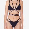 Swimwear & Lingerie ANDREA ADAMO | Andreadamo Double Bikini With Straps And Belt Black