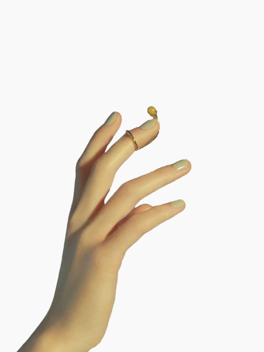 Costume Jewelry MAM | Mam 18K Gold Aventurine Midi Ring