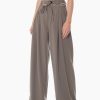 Bottoms STUDIO J KOO | Studio J Koo Waist Cut-Out Detail Trousers