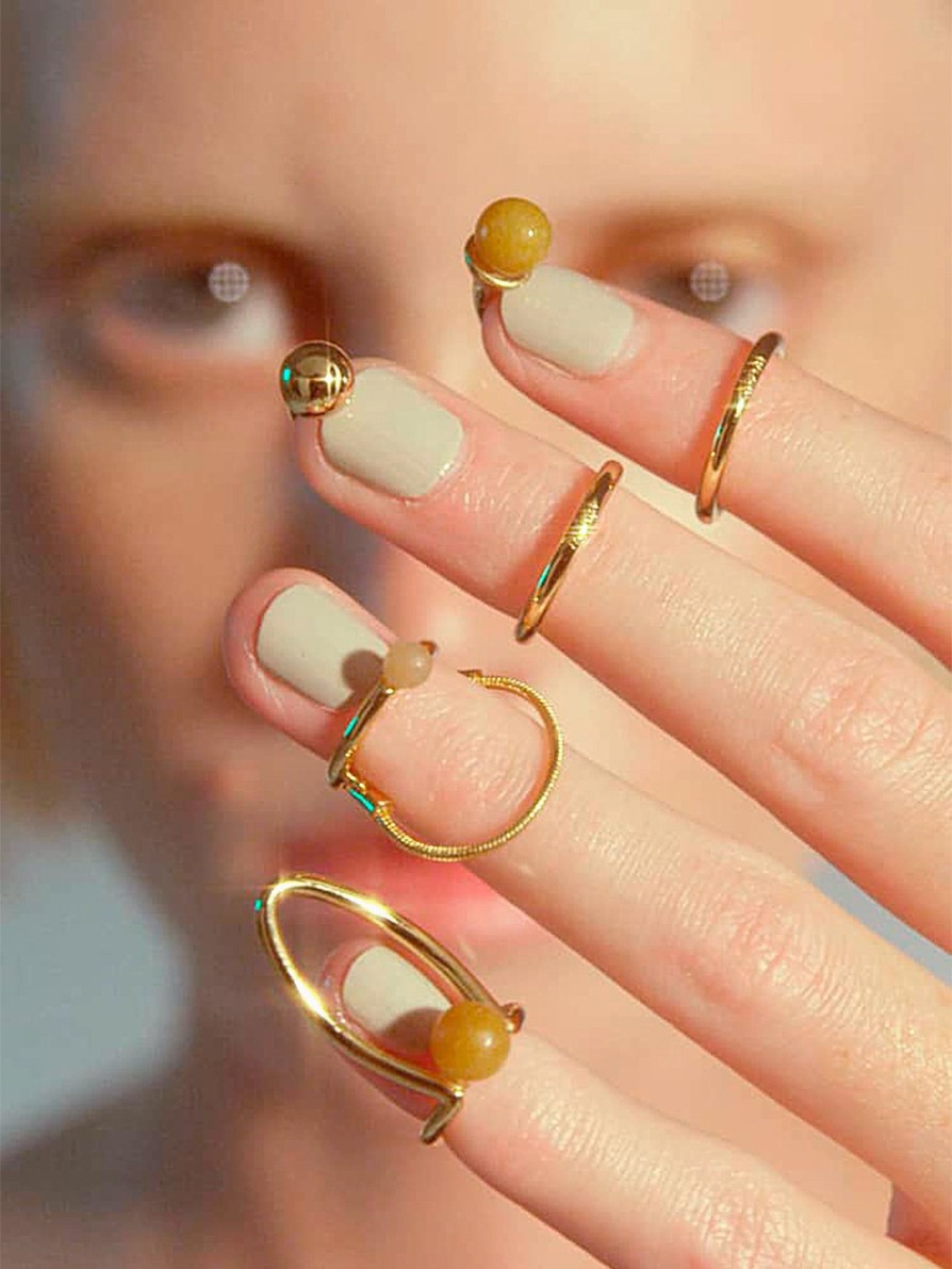 Costume Jewelry MAM | Mam Set Of 4 Nail Rings