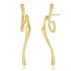 Costume Jewelry HERADI | Heradi Wave 018 Earrings Gold