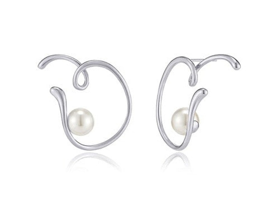 Costume Jewelry HERADI | Heradi Wave 002 Earrings Silver