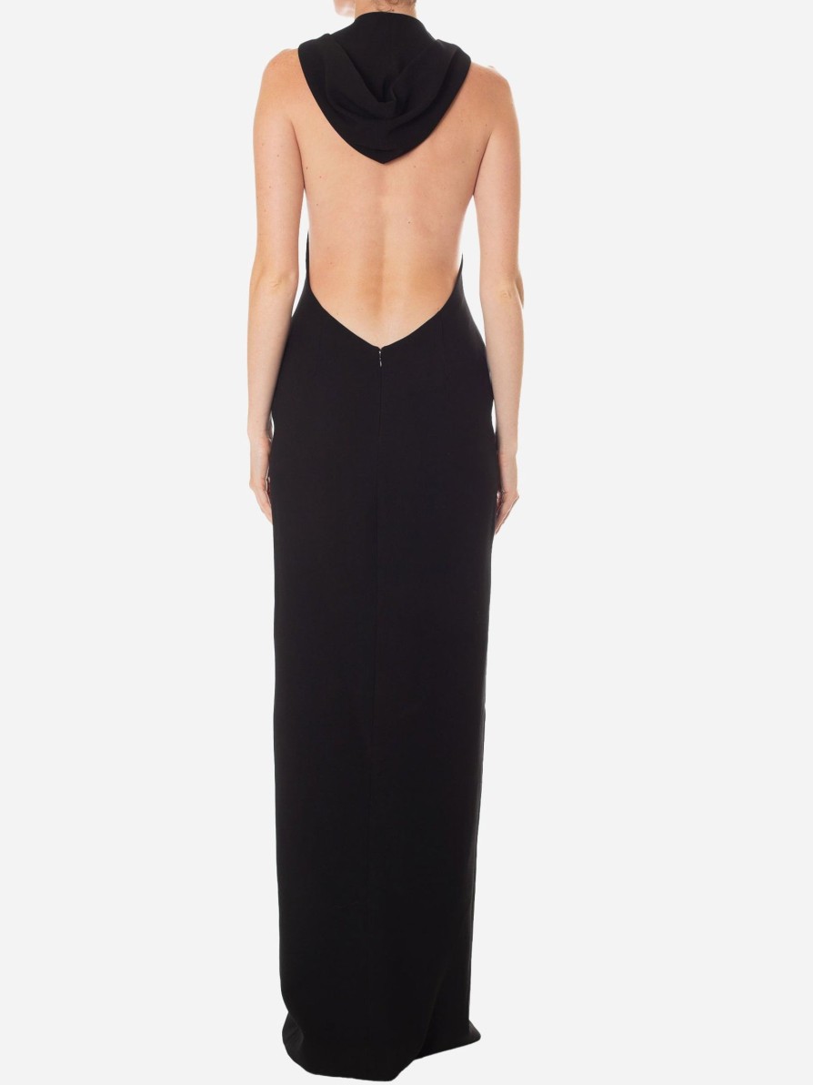 Dresses MONOT | Monot Hooded Halter Slit Maxi Dress