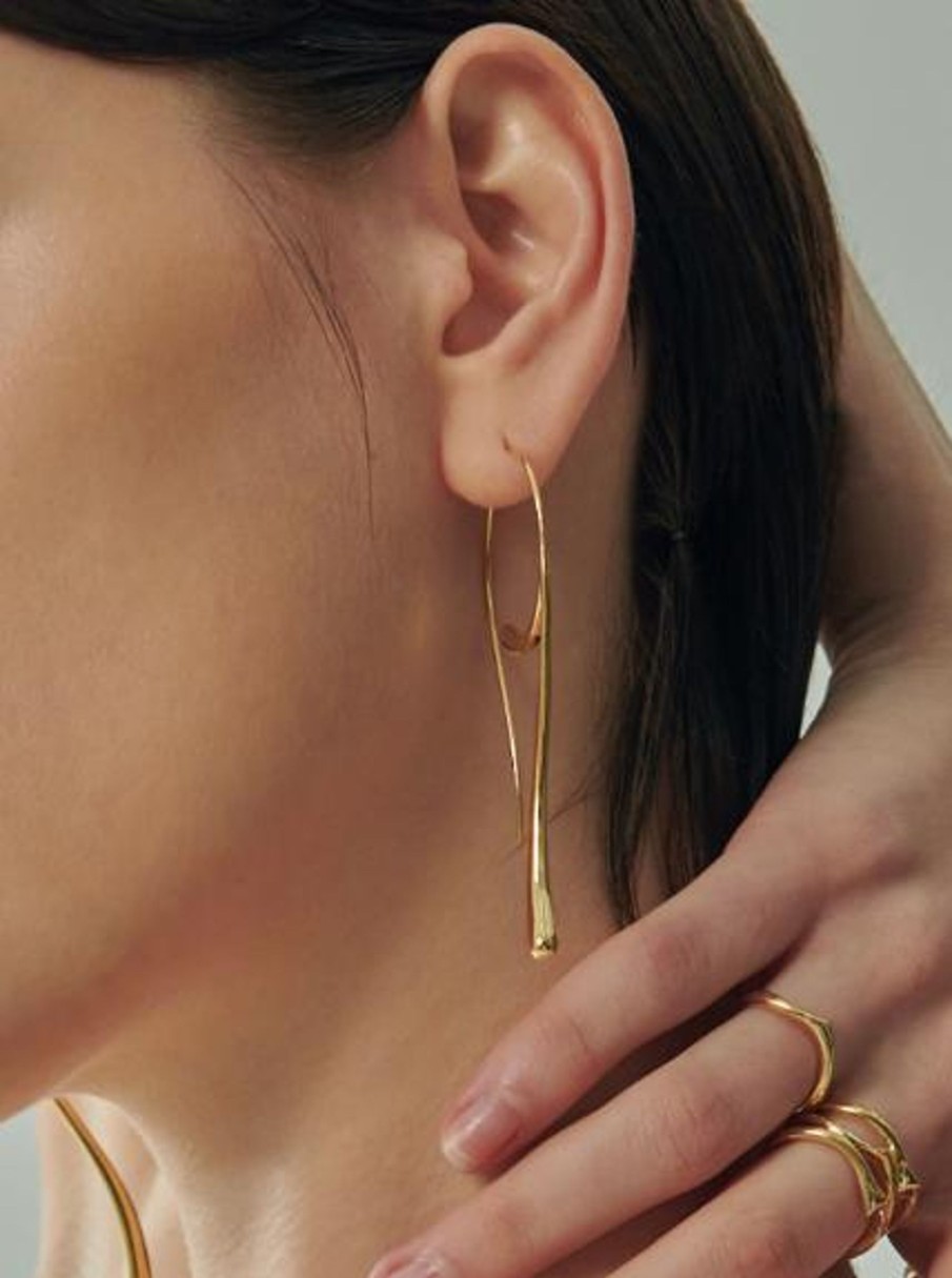 Costume Jewelry HERADI | Heradi Wave 031 Earrings Gold