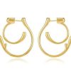 Costume Jewelry HERADI | Heradi Wave 047 Earrings Gold