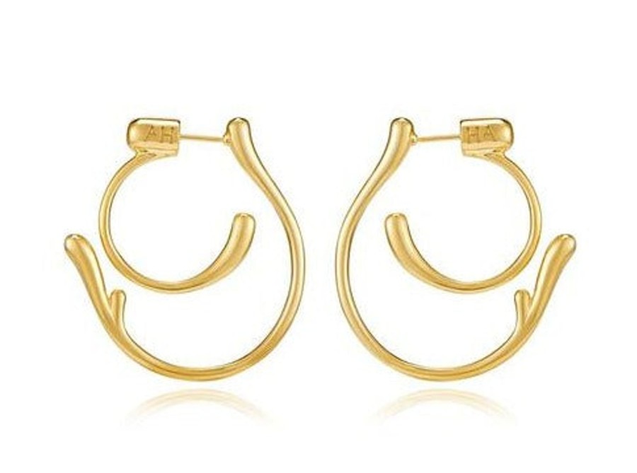 Costume Jewelry HERADI | Heradi Wave 047 Earrings Gold