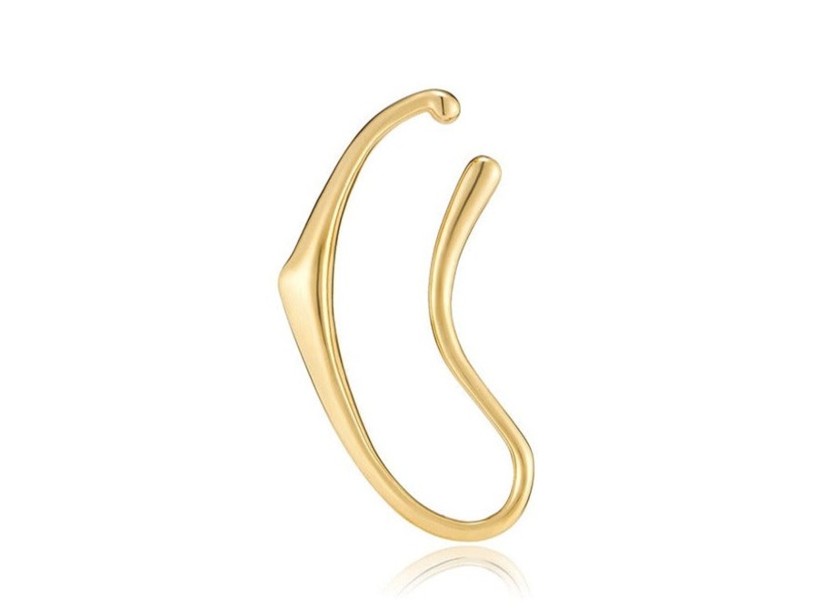 Costume Jewelry HERADI | Heradi Wave 051 Ear Cuff Gold