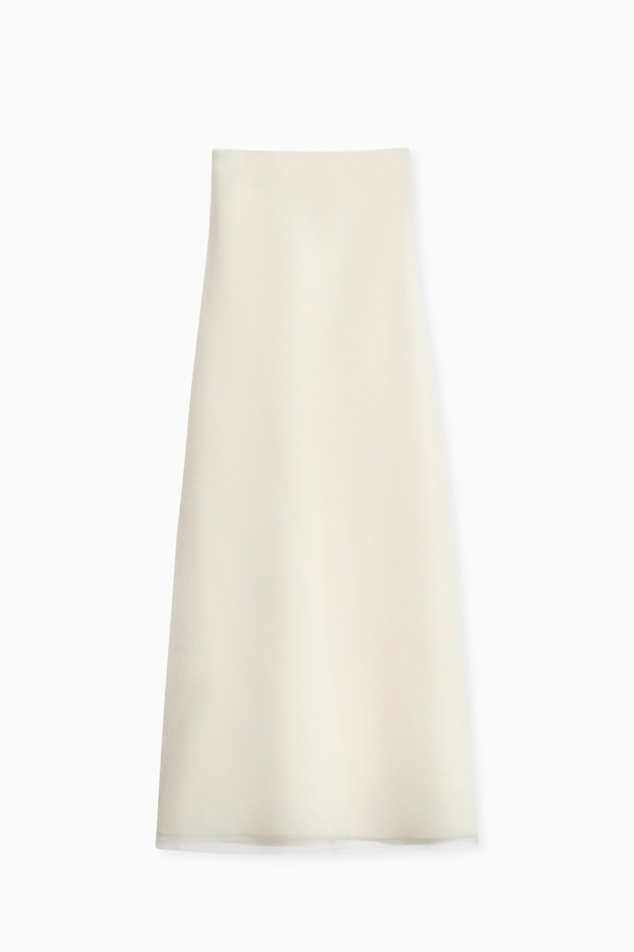 Bottoms GIA STUDIOS | Gia Studios Cream Organza Blend Layered Maxi Skirt